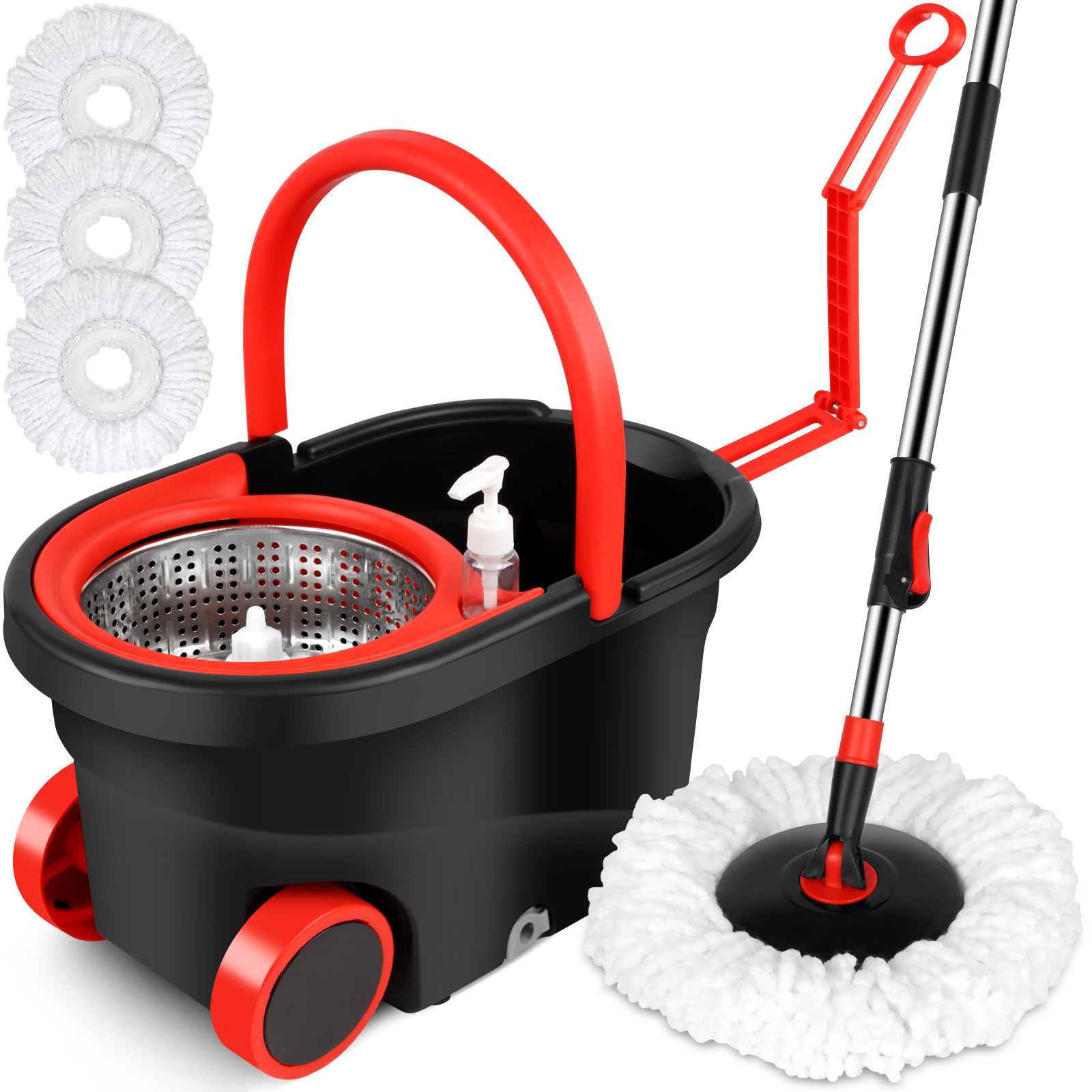 3-Section Rod Black Bucket Set