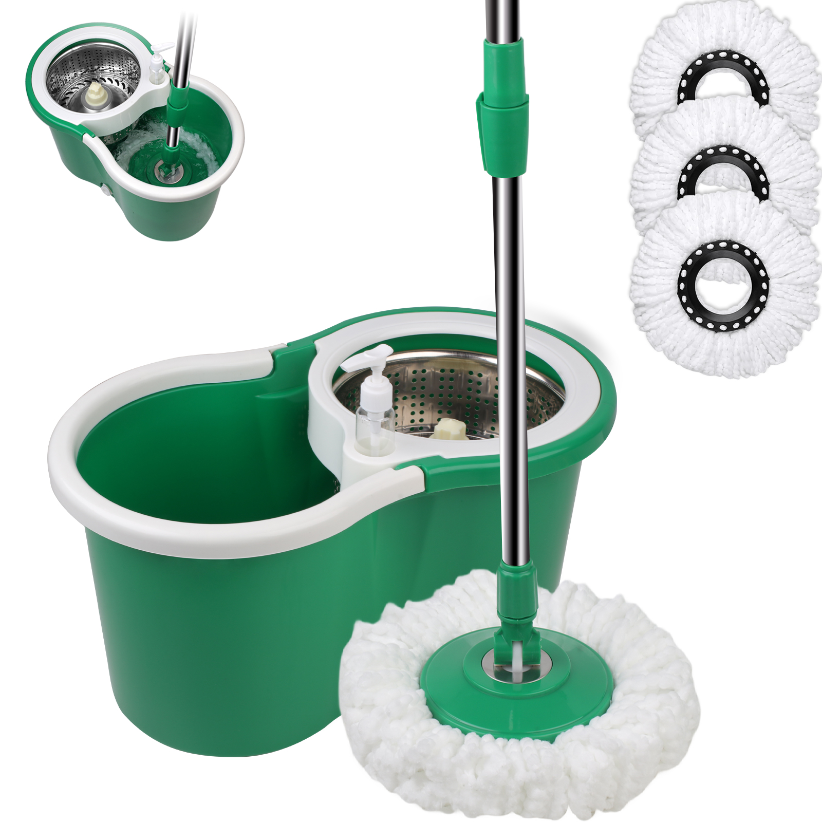 Green Spin Mop Set